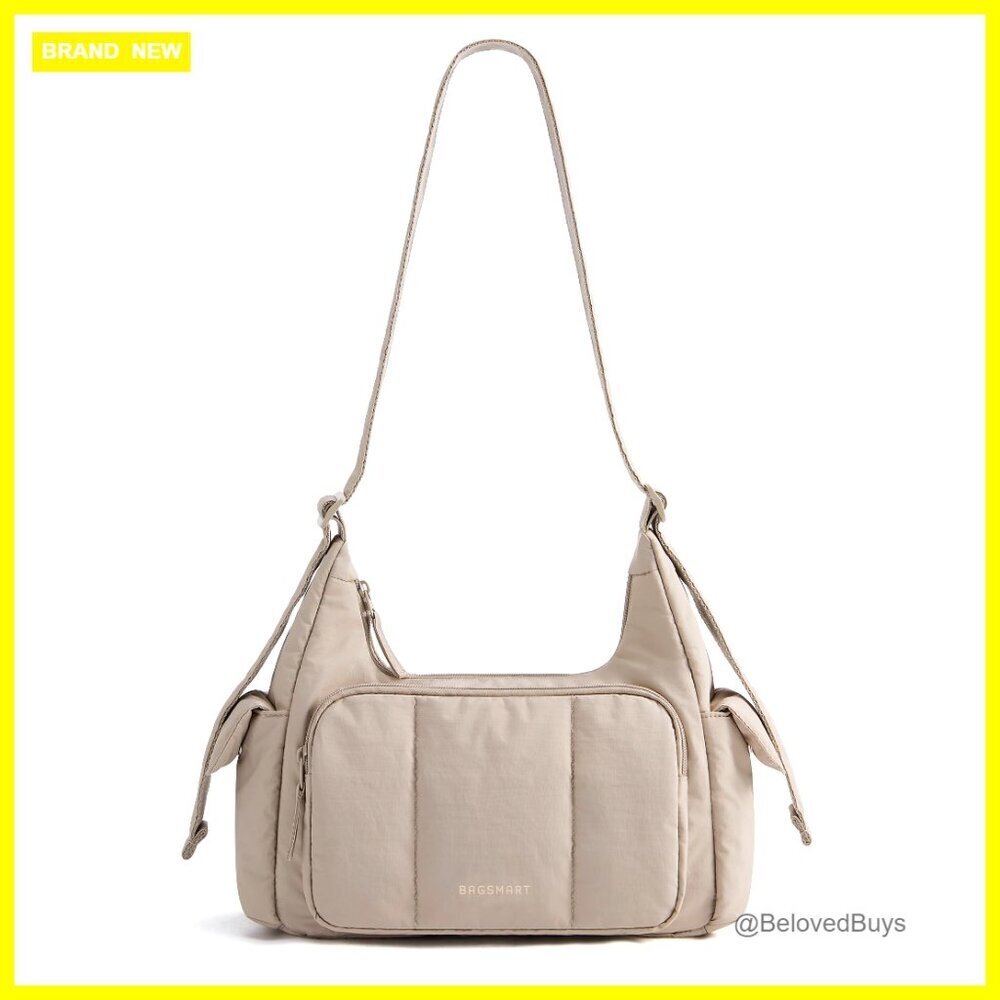 Small Puffer Hobo Crossbody Bag with Adjustable Strap, 6L Capacity